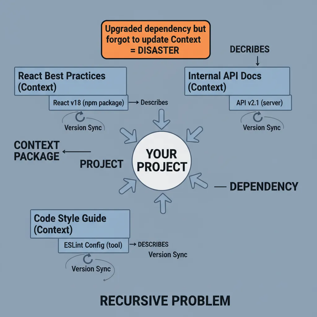 Recursive dependencies in context package management