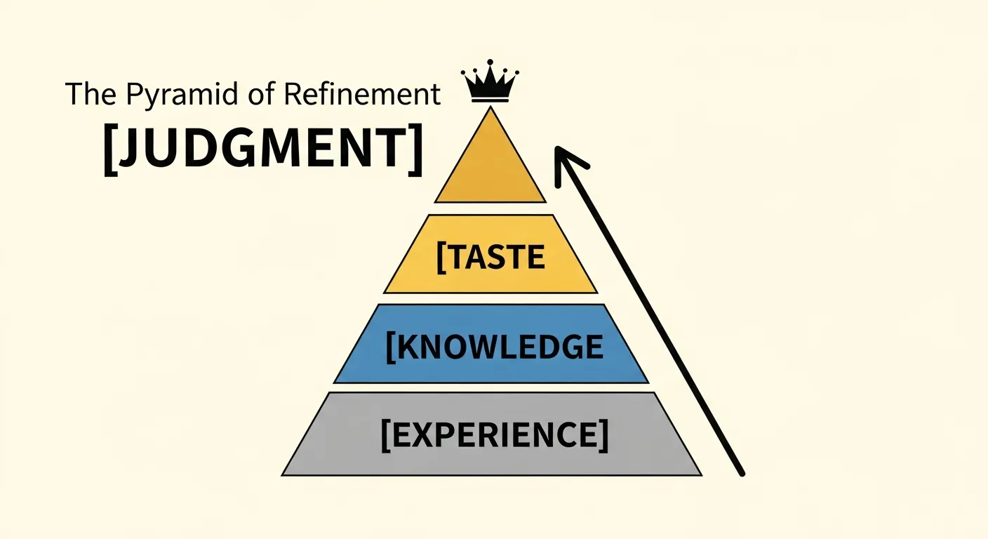 Experience → Knowledge → Taste → Judgment