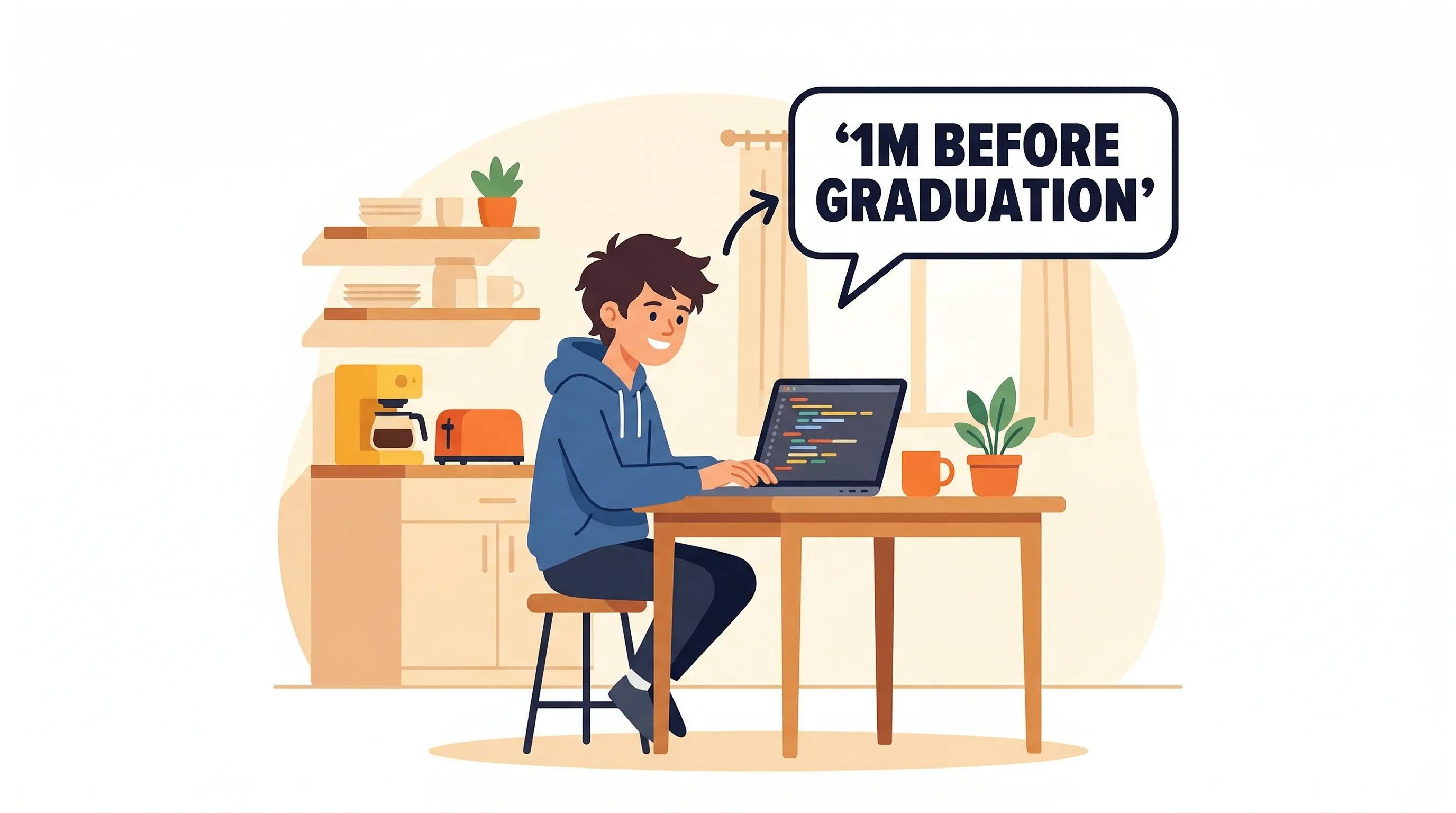 Teen coding in his kitchen, vowing to make a million before graduation