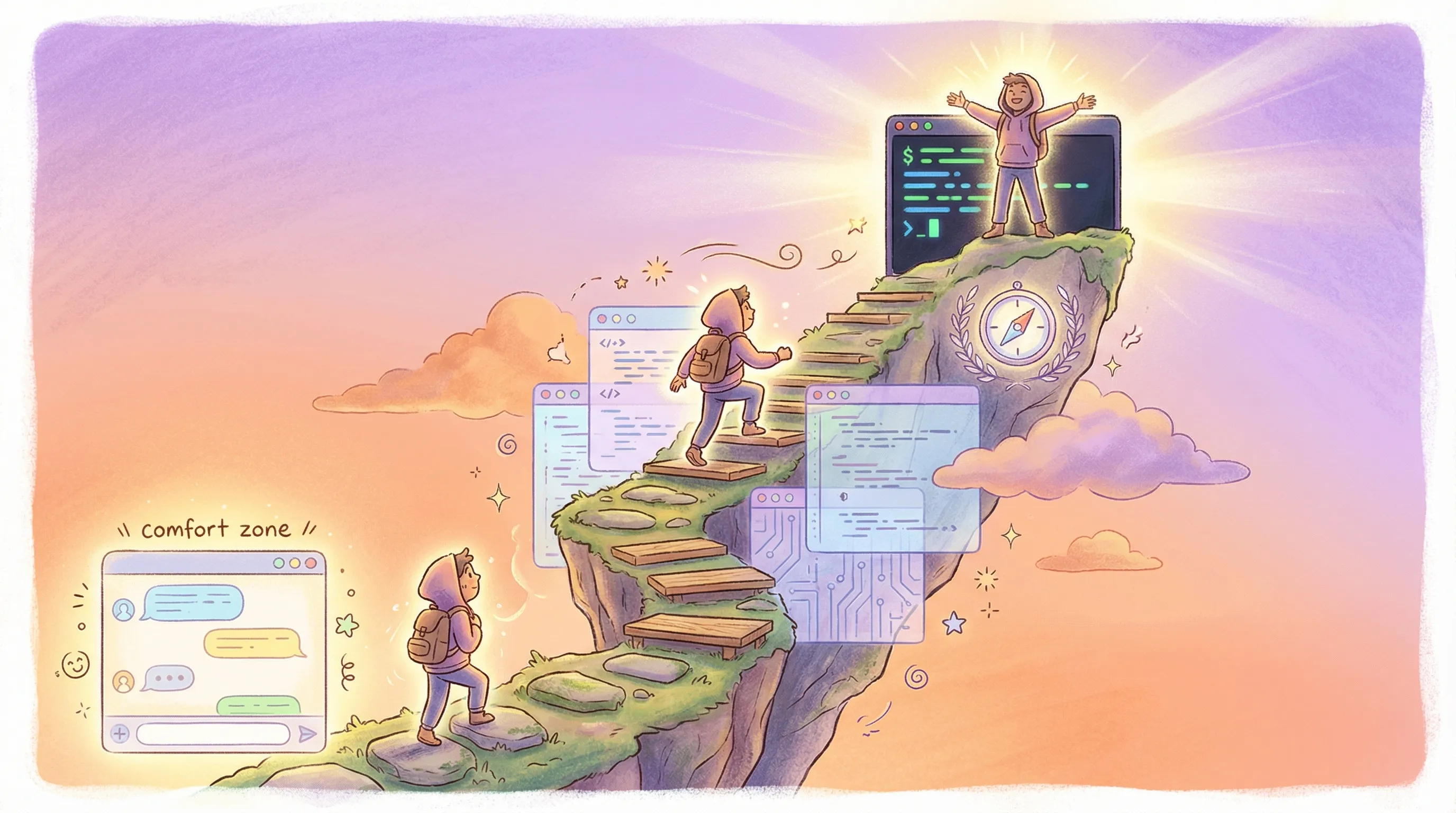 渐进式学习路径：从舒适区到掌控终端