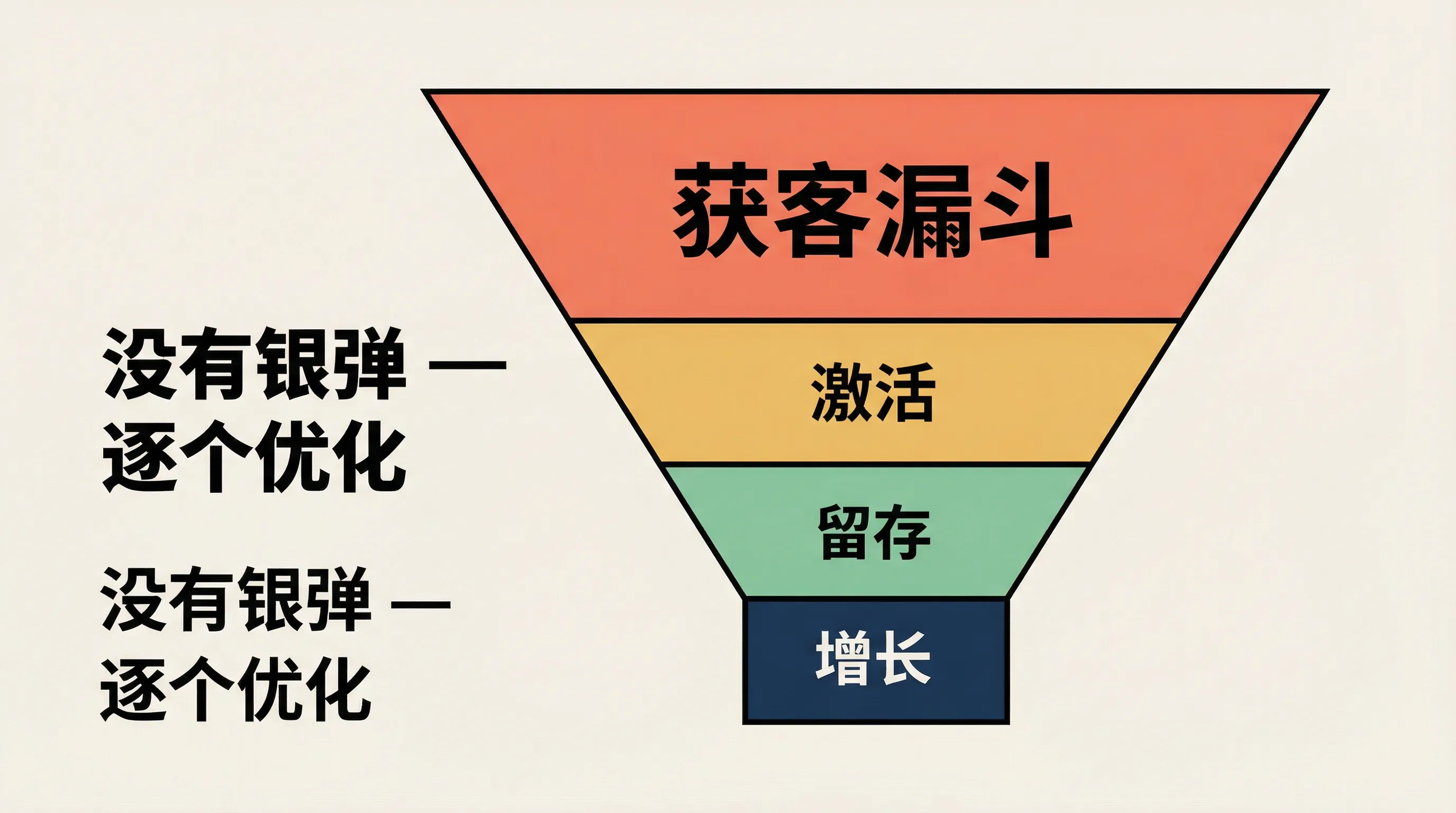 增长漏斗：没有银弹，逐个优化每一层